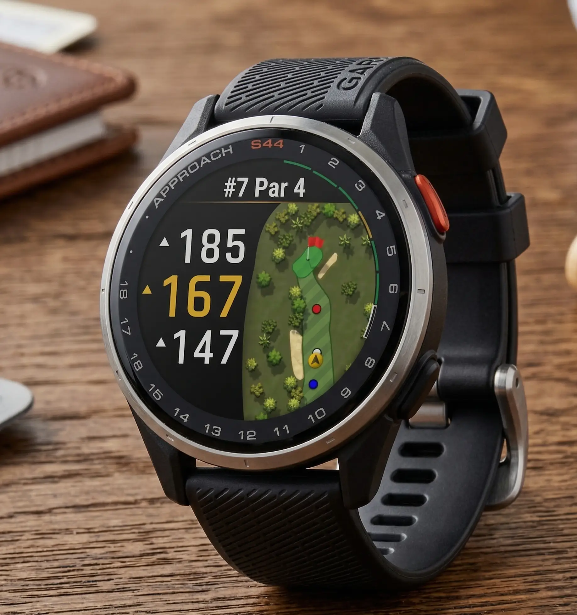 Garmin Approach S44 — écran AMOLED et design