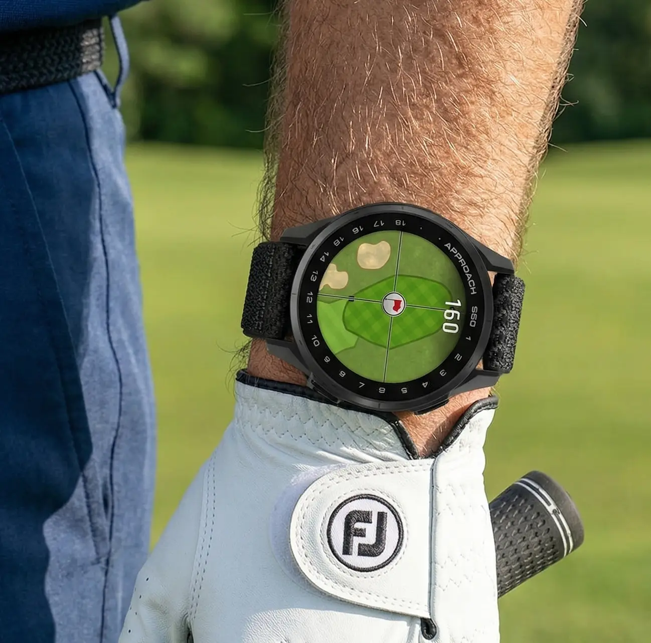 Garmin Approach S50 — détail du boîtier et de l'écran AMOLED