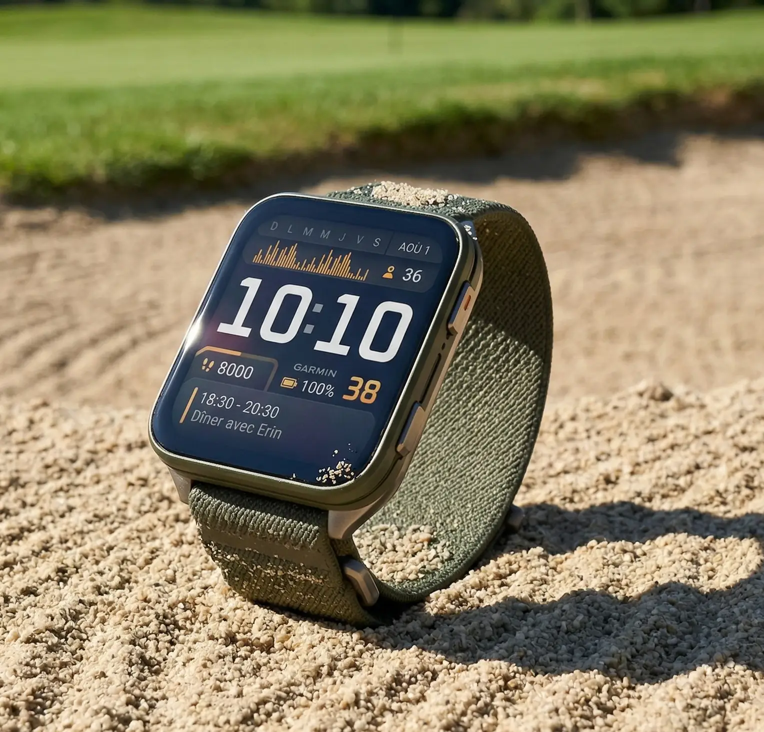 Garmin Venu X1 — boîtier acier et écran AMOLED